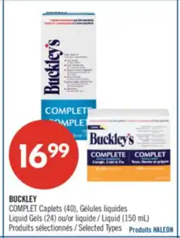 Pharmaprix BUCKLEY COMPLET Caplets (40), Liquid Gels (24) or Liquid (150 mL) offer