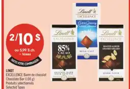 Pharmaprix LINDT EXCELLENCE Chocolate Bar offer
