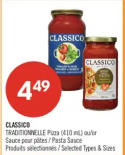 Pharmaprix CLASSICO TRADITIONNELLE Pizza (410 mL) or Pasta Sauce offer