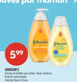 Pharmaprix JOHNSON'S Baby Toiletries offer