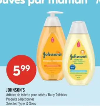 Pharmaprix JOHNSON'S Baby Toiletries offer