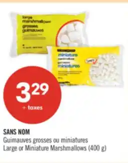 Pharmaprix NO NAME Large or Miniature Marshmallows (400 g) offer