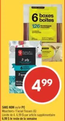 Pharmaprix NO NAME or PC Facial Tissues (6) offer