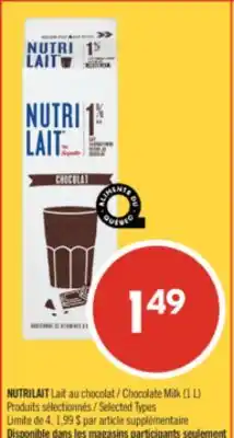 Pharmaprix NUTRILAIT Chocolate Milk (1 L) offer