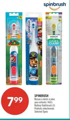 Pharmaprix SPINBRUSH Kid's Battery Toothbrush (1) offer