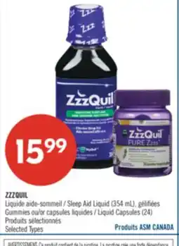 Pharmaprix ZzzQuil Sleep Aid Liquid (354 mL), Gummies or Liquid Capsules (24) offer