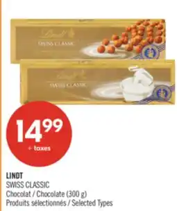 Pharmaprix LINDT SWISS CLASSIC Chocolate offer