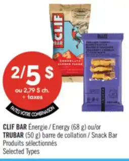 Pharmaprix FAITES VOTRE COMBINAISON Energy (68 g) or TRUBAR (50 g) Snack Bar offer