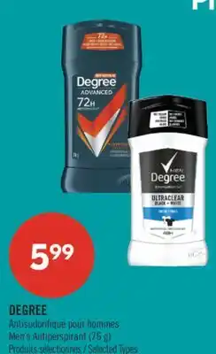 Pharmaprix DEGREE Men's Antiperspirant offer