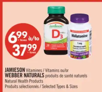 Pharmaprix JAMIESON Vitamines, WEBBER NATURALS Natural Health Products offer