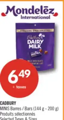 Pharmaprix CADBURY MINIS Bars offer