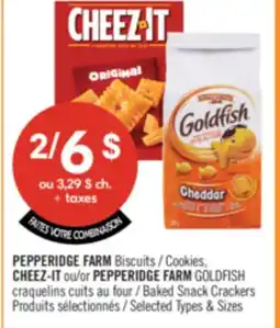 Pharmaprix PEPPERIDGE FARM Biscuits Cookies, CHEEZ-IT or RITZ Crackers Baked Snack Crackers offer