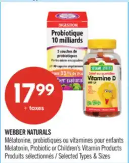 Pharmaprix WEBBER NATURALS Melatonin, Probiotic or Children's Vitamin Products offer