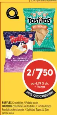 Pharmaprix Ruffles Potato or Tostitos Tortilla Chips offer