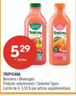 Pharmaprix TROPICANA Beverages offer