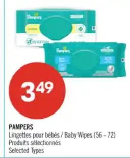 Pharmaprix PAMPERS Baby Wipes offer