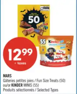 Pharmaprix MARS Fun Size Treats (50) or KINDER MINIS (55) offer