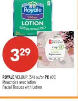 Pharmaprix ROYALE VELOUR (54) or PC (60) Facial Tissues with Lotion offer