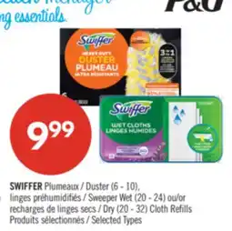 Pharmaprix SWIFFER Duster (6 - 10), weeper Wet (20 - 24) or Dry (20 - 32) Cloth Refills offer