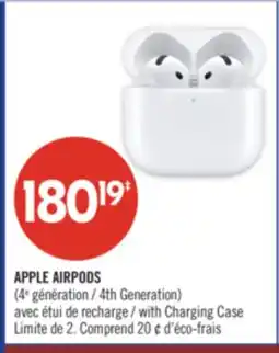 Pharmaprix APPLE AIRPODS (4th Generation) with Charging Case offer