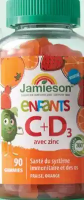 Walmart Magnésium bisglycinate pur a 100 % ou vitamine C + D3 avec zinc en gélifiés pour enfants Jamieson offer