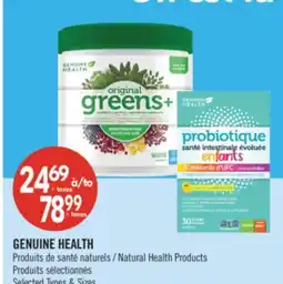 Pharmaprix GENUINE HEALTH Natural Health Products offer