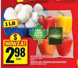 Food Basics WHITE OR CREMINI MUSHROOMS offer