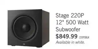 The Brick JBL Stage 220P 12 500W Powered Subwoofer - Black (JBL220PBLKAM) offer