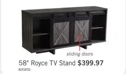The Brick Royce 58 Modern TV Stand with Storage and Cable Management for TVs up to 65- Distressed Grey offer