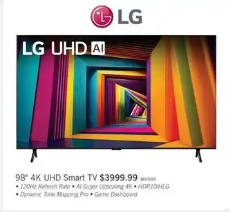 The Brick LG 98 LED 4K UHD HDR10 HGiG 120Hz webOS Smart TV (98UT9000PUA.ACCQ) offer