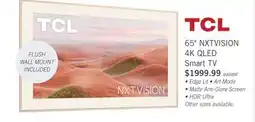 The Brick TCL 65 NXTVISION 4K QLED Smart Google TV (65A300W) offer