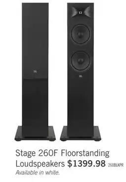 The Brick JBL Stage 260F Floorstanding Loudspeaker Set of Two - Black offer