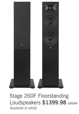 The Brick JBL Stage 260F Floorstanding Loudspeaker Set of Two - Black offer
