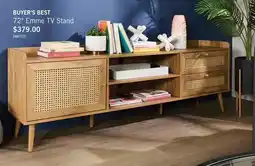 The Brick Emme 72 Modern TV Stand with Storage and Cable Management for TVs up to 80- Light Brown offer