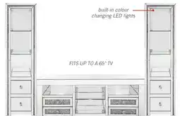 The Brick Oakley 59 Glam TV Stand with Storage and Cable Management for TVs up to 65- Silver offer