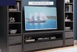 The Brick Walker 62 TV Stand with Storage and Cable Management for TVs up to 70- Distressed Grey offer