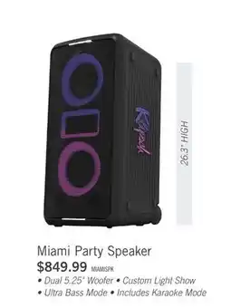 The Brick Klipsch Miami Music City Light Up Portable Party Speaker (Miami) offer