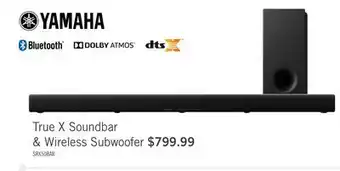 The Brick YAMAHA 2.0 CH Dolby Atmos True X Surround Soundbar with Wireless Subwoofer (SR-X50A) offer