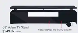 The Brick Adam 68 Modern TV Stand with Storage and Cable Management for TVs up to 75- Black offer