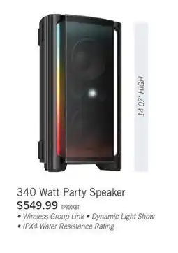 The Brick TCL TP300K 340W IPX4 Waterproof Party Speaker (TP300K) offer