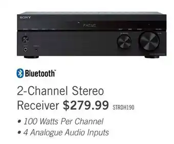The Brick Sony 2-Channel Stereo Receiver with Phono Input and Bluetooth - STRDH190 offer