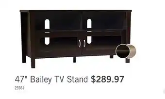 The Brick Bailey 47 TV Stand with Storage and Cable Management for TVs up to 55- Coffee Brown offer