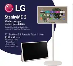 The Brick LG 27 StanbyME 2 QHD Portable Touch Screen offer