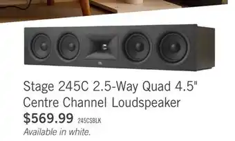 The Brick JBL Stage 245C 2.5-Way Quad 4.5 Centre Channel Loudspeaker (JBL245CBLK) offer