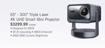 The Brick HISENSE 65 - 300 C2 Ultra Triple Laser 4K UHD Smart VIDAA OS Mini Projector (C2ULTRLP) offer