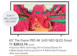 The Brick Samsung LS03FW 65 4K Neo QLED The Frame Pro Smart TV with Vision AI offer