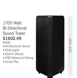 The Brick SAMSUNG MX-ST90 1700W Bi-Directional Wireless IPX5 Water Resistant Party Speaker (MX-ST90B/ZC) offer