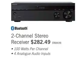 The Brick Sony 2-Channel Stereo Receiver with Phono Input and Bluetooth - STRDH190 offer