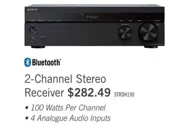 The Brick Sony 2-Channel Stereo Receiver with Phono Input and Bluetooth - STRDH190 offer