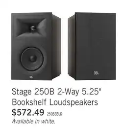 The Brick JBL Stage 250B 2-Way 5.25 Bookshelf Loudspeaker Pair - Black (JBL250BBLK) offer